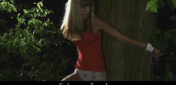  Doris Ivy tied up by a tree and spanked